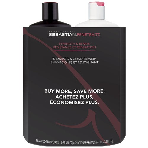 Sebastian Penetraitt Repair Shampoo Conditioner Litre Duo