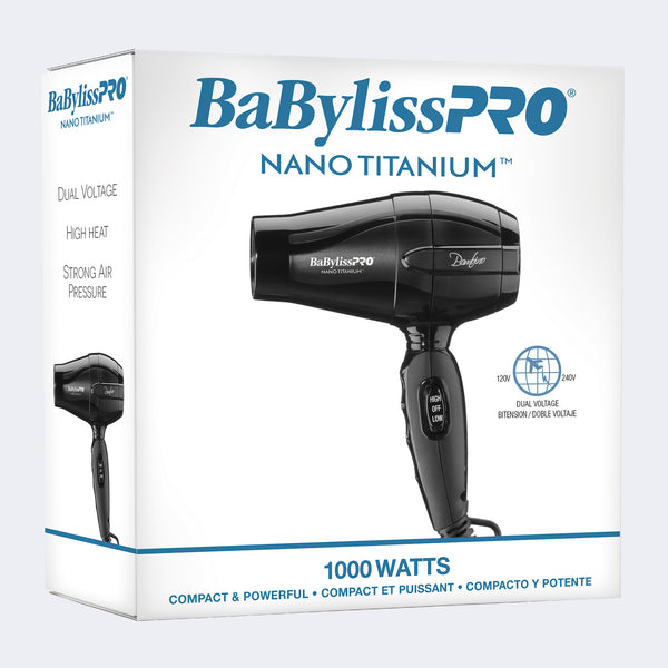 BaBylissPRO Bambino Nano-Titanium Mini Travel Hairdryer BABNT5510NC