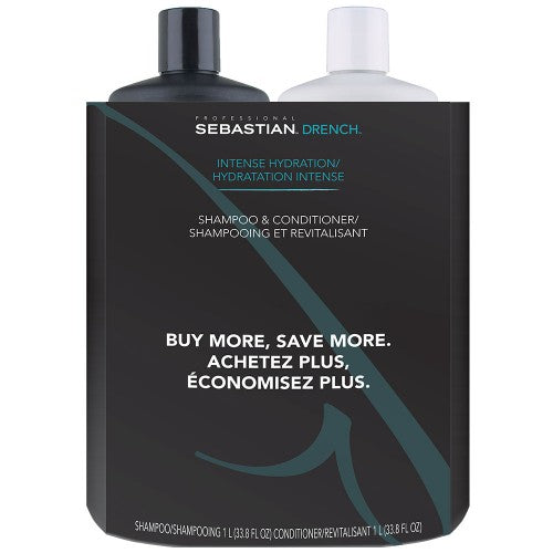 Sebastian Drench Moisturising Shampoo Conditioner Litre Duo