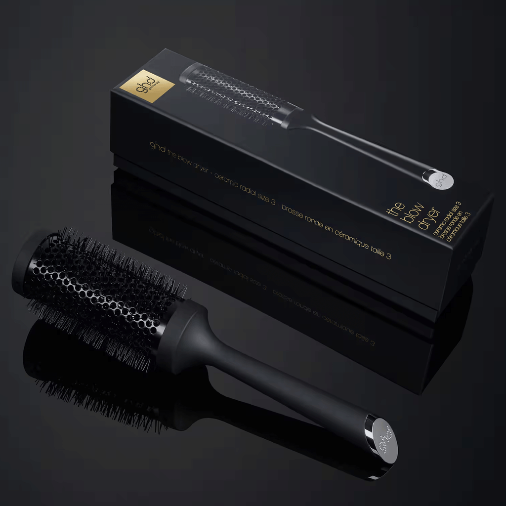 ghd Blow Dryer Brush ceramic round Hair brush 25 mm Black