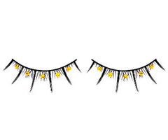 Baci Lingerie Starlight Black Yellow Rhinestone Eyelashes, #503