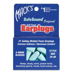Mack's Original Soft Foam Earplugs #9-TC 10 Pairs