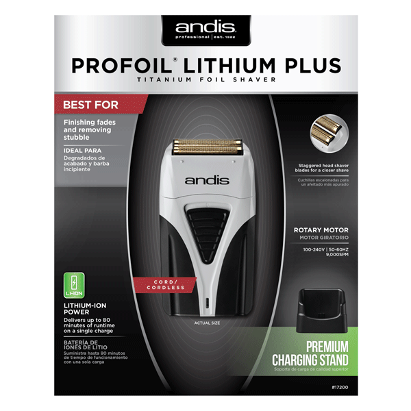Andis ProFoil Lithium Plus Titanium Foil Shaver #17200