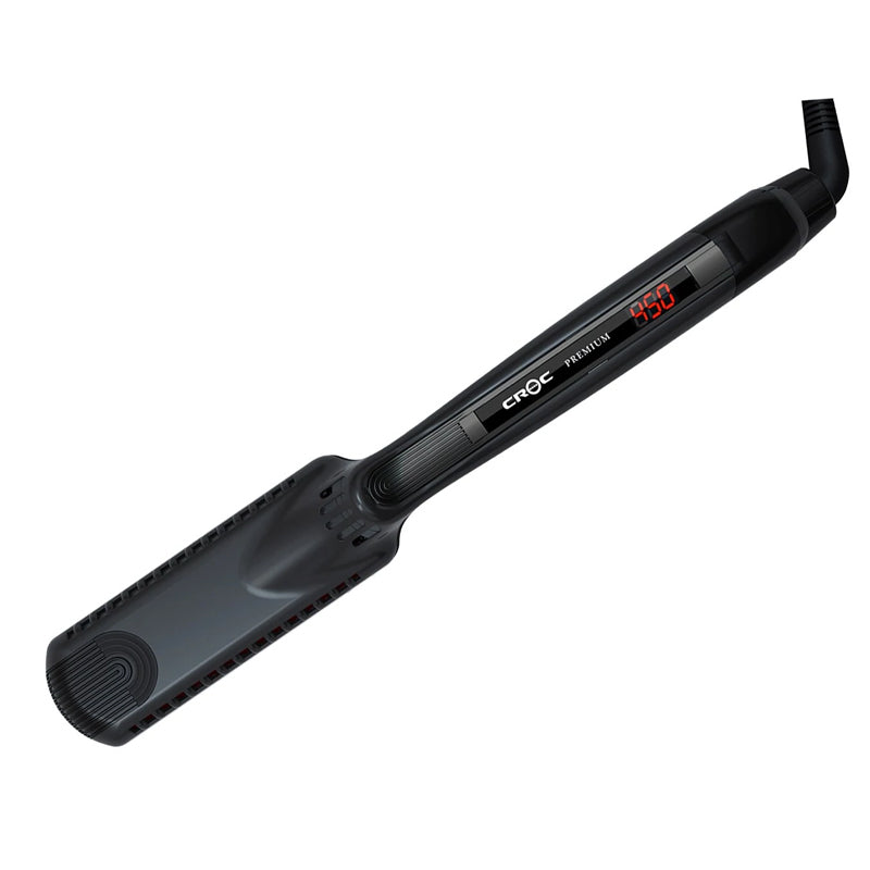 CROC PREMIUM Black Titanium Flat Iron 1-1/2"