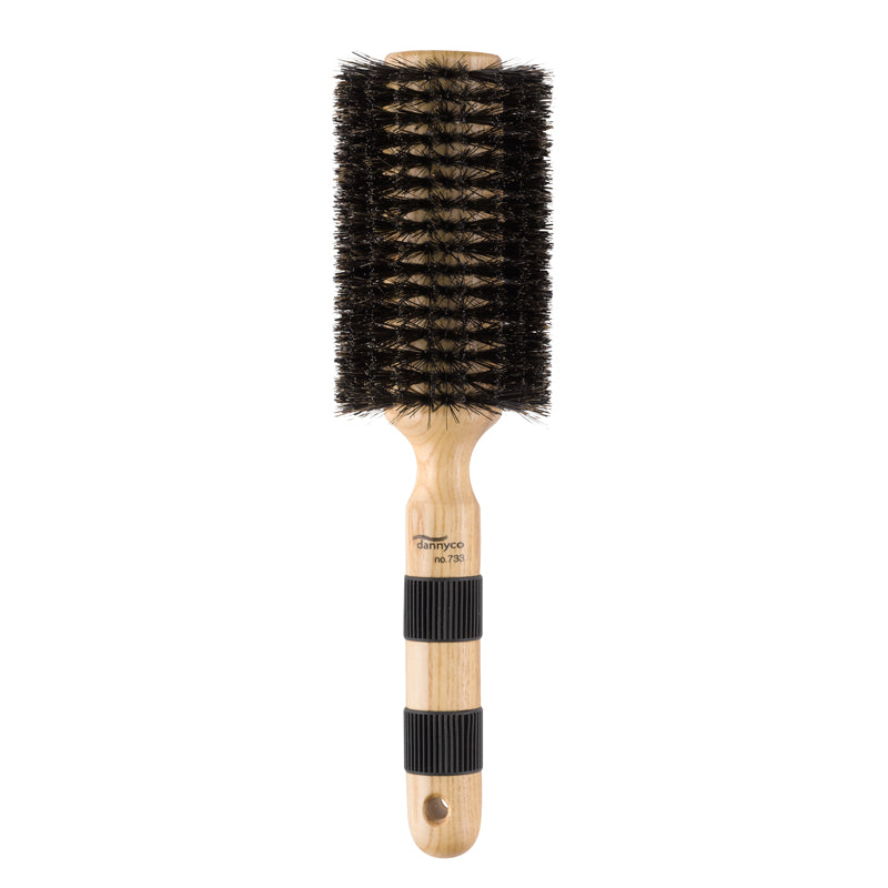 Dannyco Boar Oak-Wood Circular Brush with Rubber Grips 733