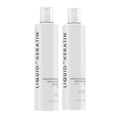 Liquid Keratin Keratin Infusing De-Frizz Shampoo Conditioner Combo, 300ml Each