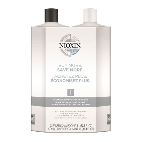 Nioxin Cleanser & Scalp Therapy Litre Duo System 1