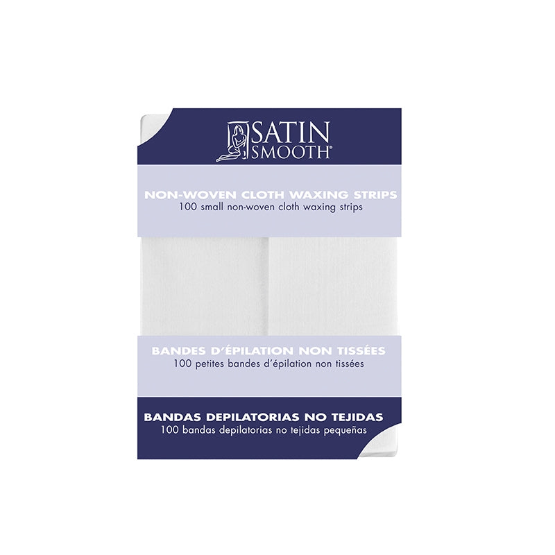 Satin Smooth Non-Woven Cloth Waxing Strips - Small